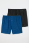 Boxer shorts 2-pack jersey black/ blue - Boxershorts Multipack