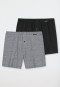 Confezione da 2 boxer in jersey, nero/grigio - Boxershorts Multipack