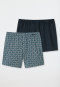 Boxershorts 2er-Pack Jersey uni gemustert - Boxershorts Multipacks