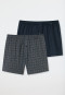 Boxershorts 2er-Pack Jersey uni gemustert - Boxershorts Multipacks