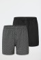 Boxer shorts 2-pack jersey plain patterned paper airplane brown - Boxer shorts multipacks