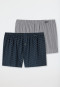 Boxershorts 2er-Pack Streifen Palmen gemustert mehrfarbig - Fun Prints