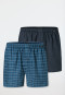 Boxer confezione da 2 in tessuto check blu - Boxershorts Multipacks
