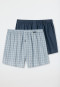 Boxershorts 2er-Pack Webware uni kariert mehrfarbig - Boxershorts Multipacks