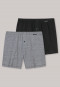 Boxershorts Jersey 2er-Pack uni Ringel mehrfarbig - Tension Release