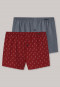 Boxer shorts woven fabric 2-pack candy canes patterned multicolored - Fun Prints