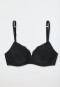 Underwire bra with cup and lace black - Pure Cotton