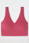 Bustier microfiber removable pads berry - Invisible Soft