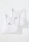 bustier 2-pack double rib white Long Life Cotton