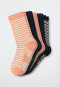 Women's socks 5-pack stay fresh plain/patterned multicolored - Bluebird