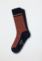 Lot de deux chaussettes pour homme bleu nuit/ orange - Long Life Cool