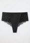 High-waisted thong lace lurex black - Glam Lace