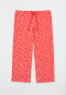 Pantalon 3/4 longueur 3/4 fleurs rouge - Mix+Relax
