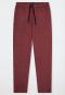 Long burgundy printed pants - Mix+Relax