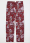Hose lang dunkelrot gemustert - Mix+Relax