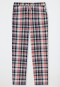 Pantaloni lunghi in tessuto tramato di cotone organico a quadri multicolore - Mix+Relax