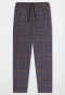 Hose lang Karos graphit bedruckt - Mix+Relax