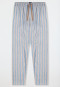 Long woven fabric pants blue striped - Mix+Relax