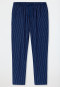 Pants long woven fabric seersucker navy striped - Mix+Relax