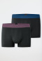 Long-Shorts 2er-Pack Organic Cotton Webgummibund mehrfarbig - 95/5