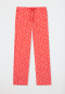 Lounge pants long jersey flowers red - Mix+Relax