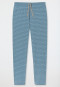 Lounge pants long Organic Cotton blue gray patterned - Mix+Relax