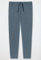 Loungehose lang Organic Cotton jeansblau gemustert - Mix+Relax