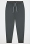 Loungehose lang Sweatware Organic Cotton Bündchen dunkelgrün - Mix+Relax