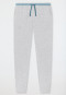 Loungepants long Sweatware Organic Cotton cuffs stripes gray melange - Mix+Relax