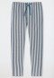Lounge pants long woven organic cotton stripes blue gray - Mix+Relax