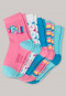 Chaussettes pour filles en lot de 5 multicolores - licorne