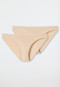 Mini panty 2-pack organic cotton sand - 95/5