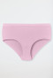 Panty a doppia costa in cotone organico rosa cipria - Pure Rib