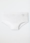 Slip a costine sottili in tessuto traforato di colore bianco - Ajourée