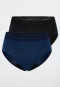 Period panties retro 2-pack lace black/dark blue - SCHIESSER Care