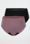 Period panties retro 2-pack lace black/ mauve - SCHIESSER Care