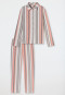 Pyjama lang Webware Streifen multicolor - Modern Nightwear
