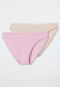 Rio briefs 2-pack lace pink / sand - Cotton Lace