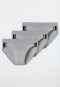 Slip Rio confezione da 3 cotone biologico strisce grigio mélange - 95/5