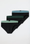 Slip rio confezione da 3 pezzi in cotone organico elastico in vita in tessuto tramato multicolore - 95/5