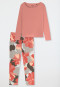 Pigiama 7/8 a coste doppie papaia - Modern Nightwear