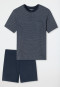 Pajamas short midnight blue patterned - Comfort Essentials