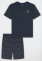 Schlafanzug kurz Organic Cotton Palmen graphit - Nightwear