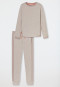 Pajamas long organic cotton ecru - Casual Nightwear