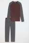Schlafanzug lang burgund - 95/5