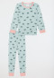 Pyjamas long fine rib cuffs rainbow mint - Kids Nightwear