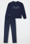 Long pyjamas interlock dark blue - Teens Nightwear