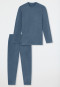 Pigiama lungo interlock jeans blu - selected! Premium Warming