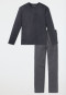 Long jersey pajamas gray - Ebony