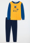 Pyjama long coton bio bords-côtes viking jaune - Boys World